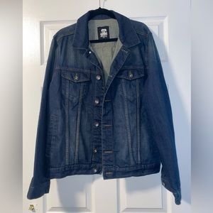 Mens Jean Jacket Denim Trucker Sz Large Route 66